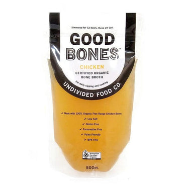 Undivided Food Co Good Bones Organic Chicken Bone Broth 500ml